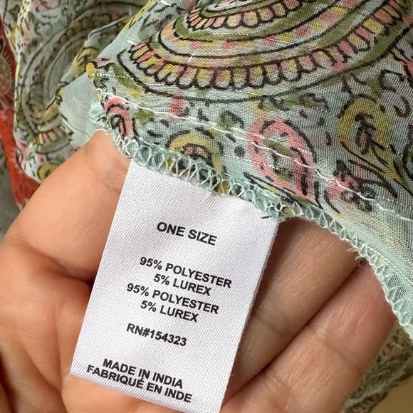 SAACHI Tie Front Botanical Kimono OS - Picture 6 of 7